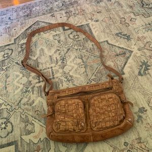 Like new Gianni Conti woven brown purse